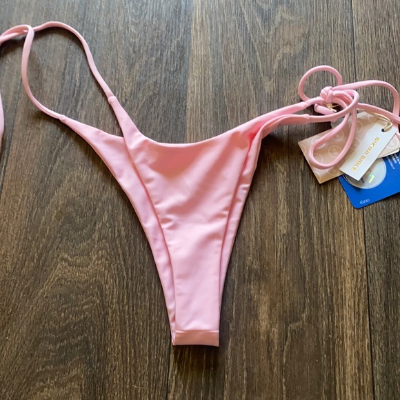 BELLA | SIDE TIE BIKINI BOTTOMS | PINK - Picture 1 of 4